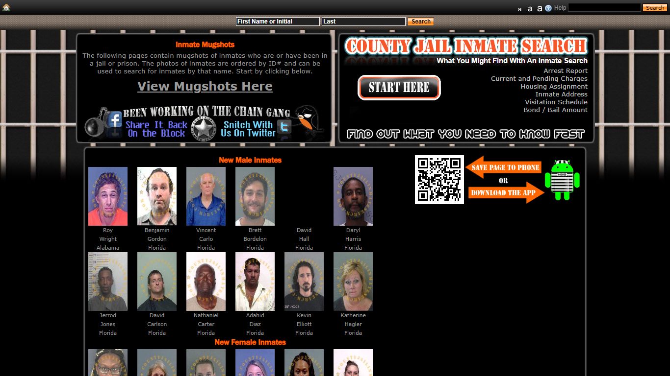 Recent Arrest Mugshots And Inmate Search - County Jail Inmate Search